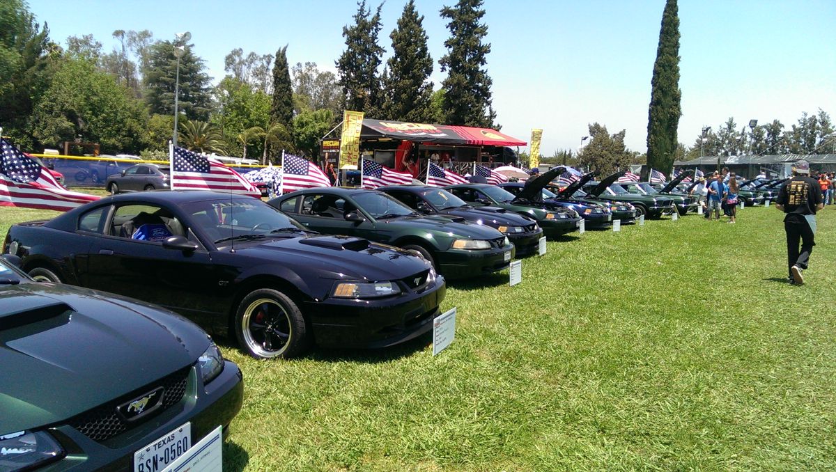 It wouldn't be a McQueen show without rows of Highland Green Metallic Bullitt Mustangs on hand, and this year there were many and plenty.