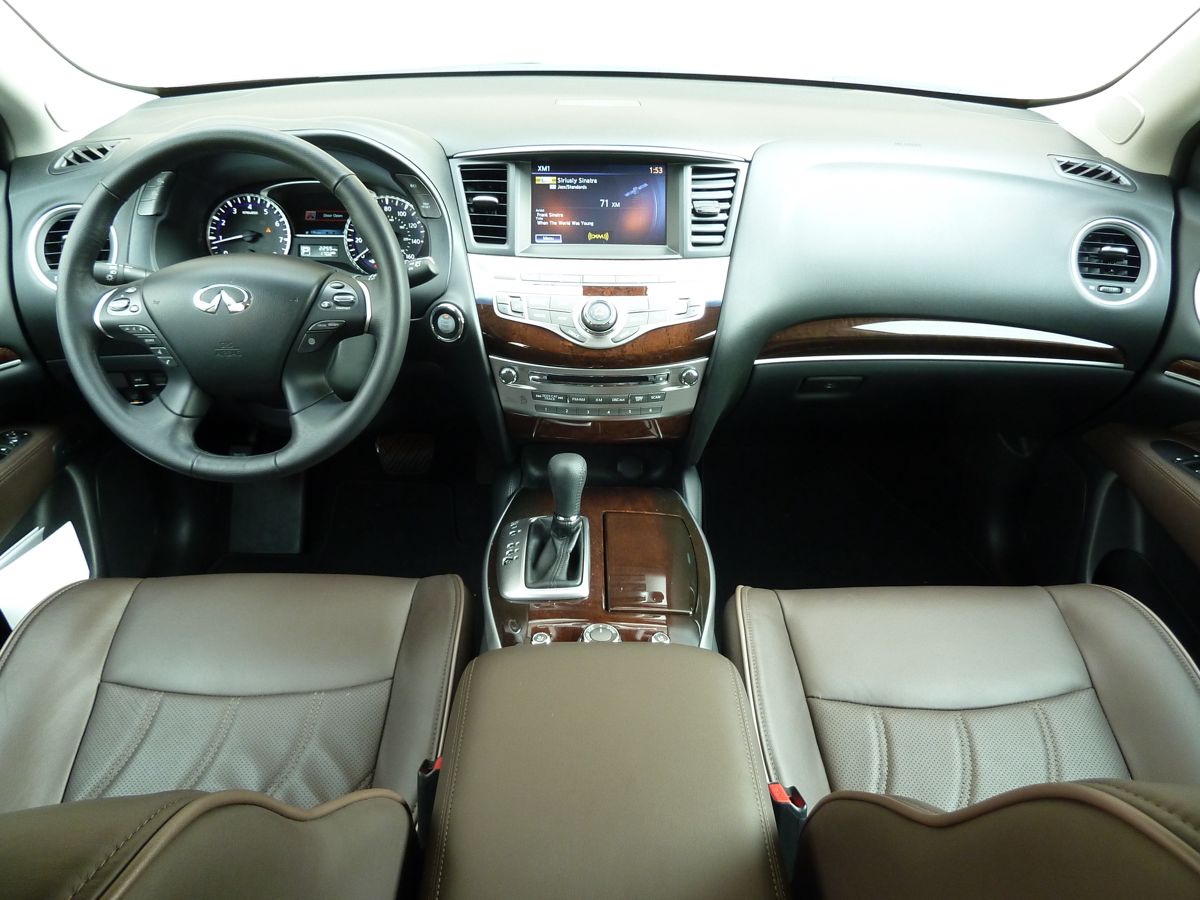 Infiniti's cabin design is a bit more minimalist than GMC's but works beautifully