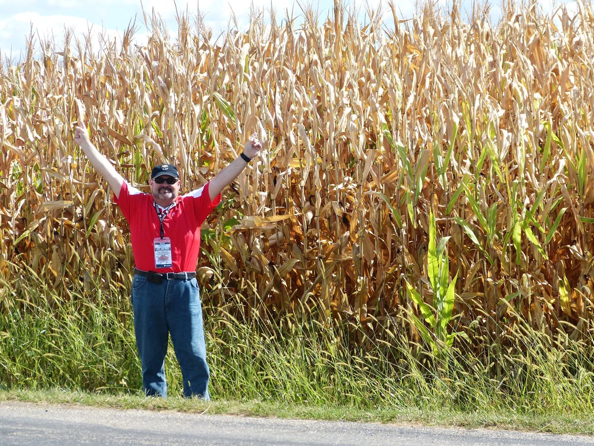 Here I am, outstanding in my field -- Effingham sits 'tween Indianapolis and St. Louis, and will never be short on cornfields