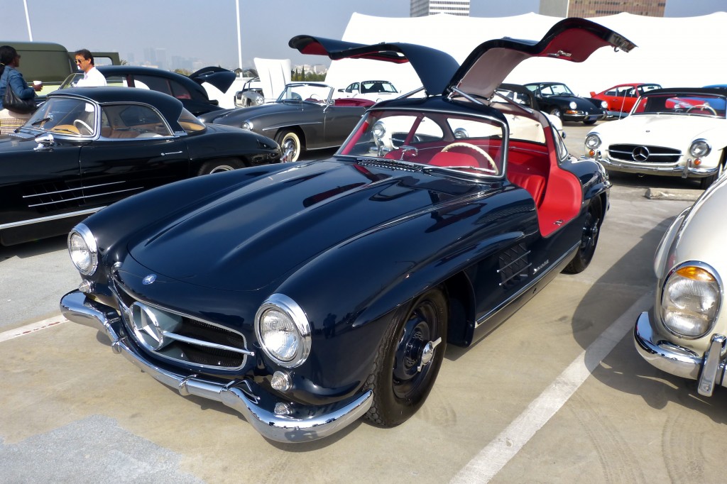 The place was swarming with Gullwings, 300 SL roadsters, and 600 sedans and limos.