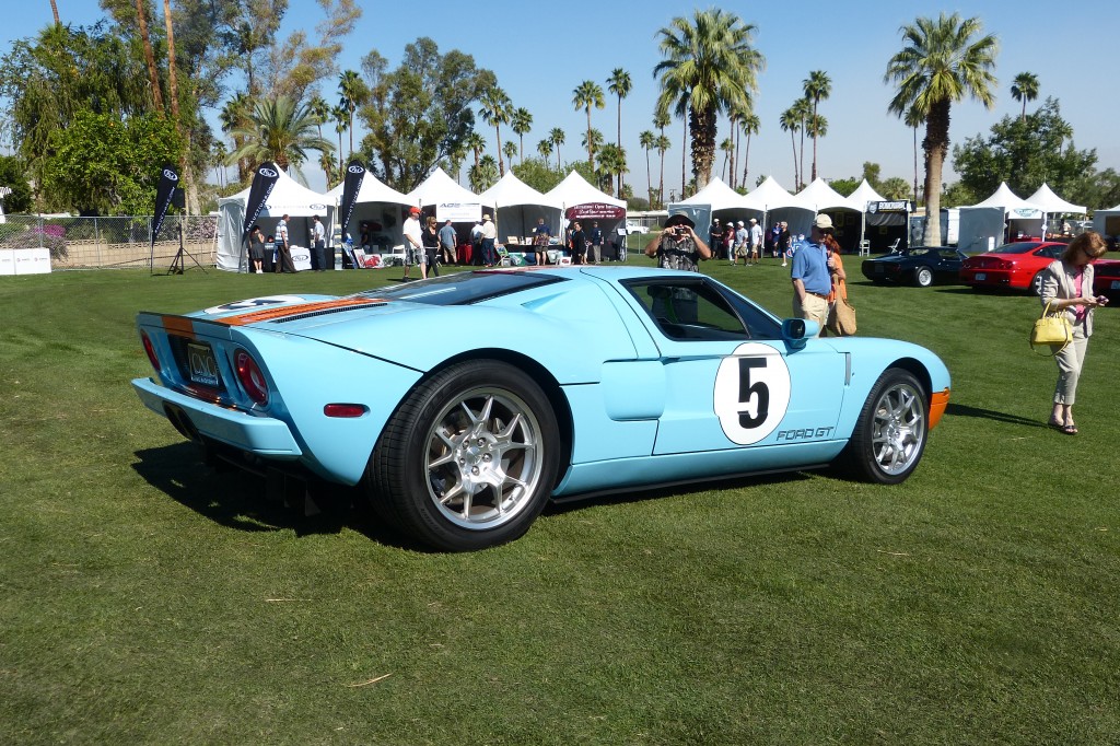 This Gulf heritage liveried Ford GT isn't European in any way, so not really sure what is was doing parked on the field next to the Ferraris.  But I love it anyway, so I don't care about the fine points of nationality