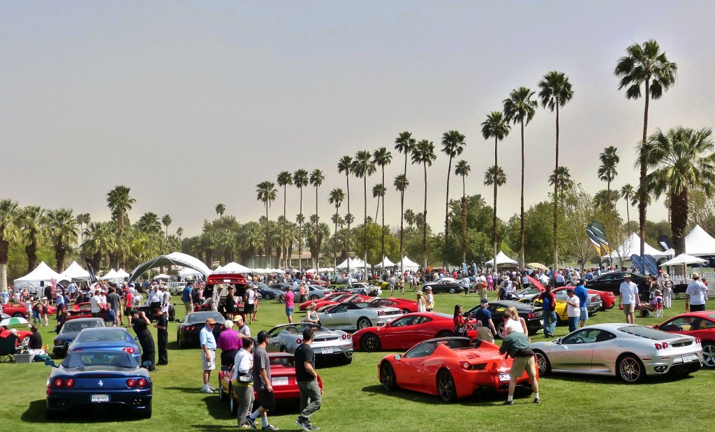 No car show is complete without a great roundup of Ferraris, and Desert Concorso had them.  The brownish skyline isn't smog, it was due to a nasty desert windstorm about ten miles to the north of the show