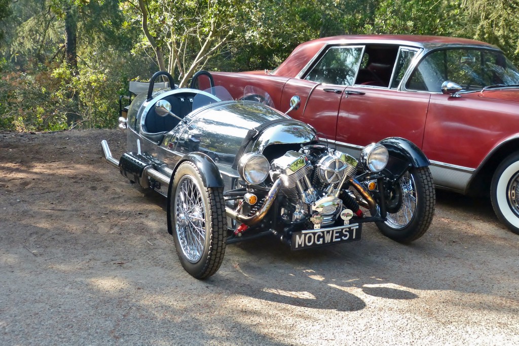 I said variety, right?  Where else would you see a Morgan trike parked next to a Facel Vega Excellence?