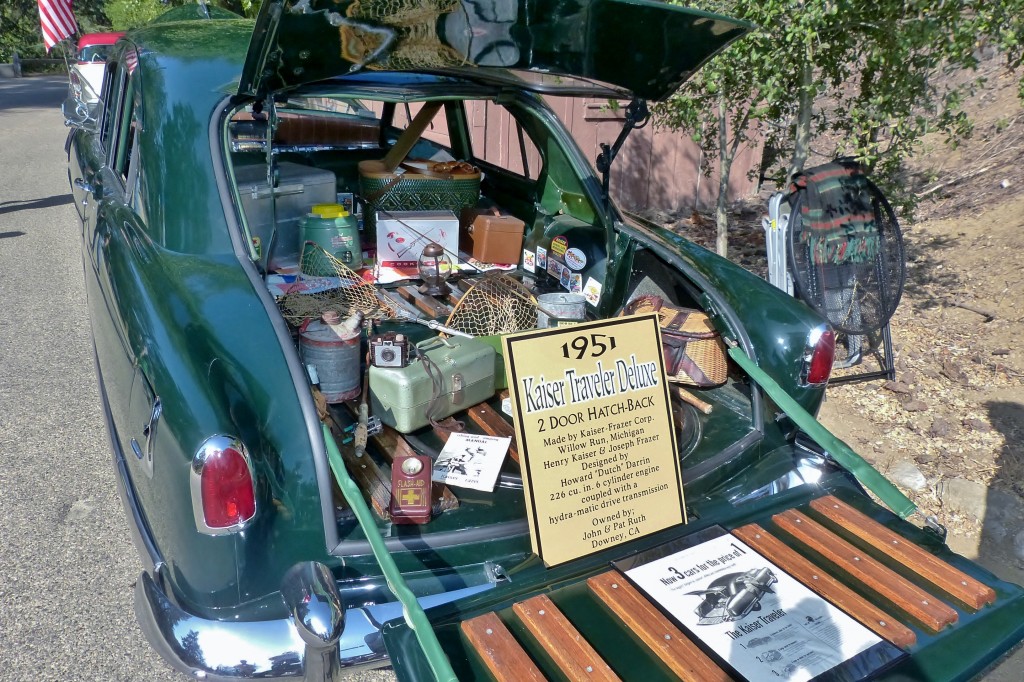 This charmingly displayed '51 Kaiser Traveller Deluxe carried what looked like all of Andy and Opie's original fishing gear