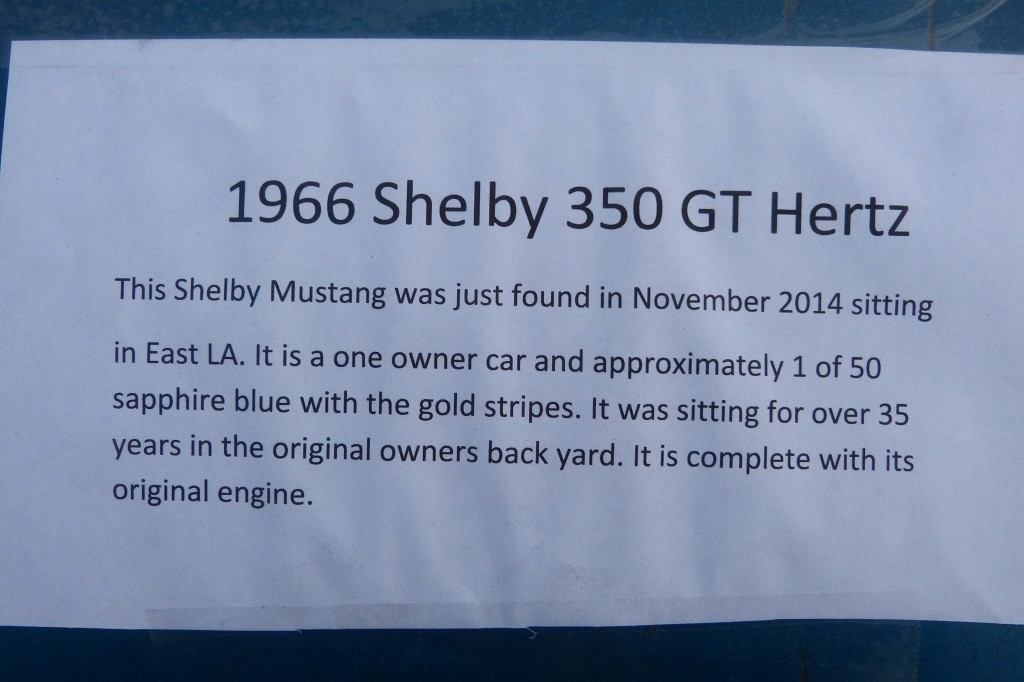This notice was taped in the window, and is all we know about this Shelby Mustang's story