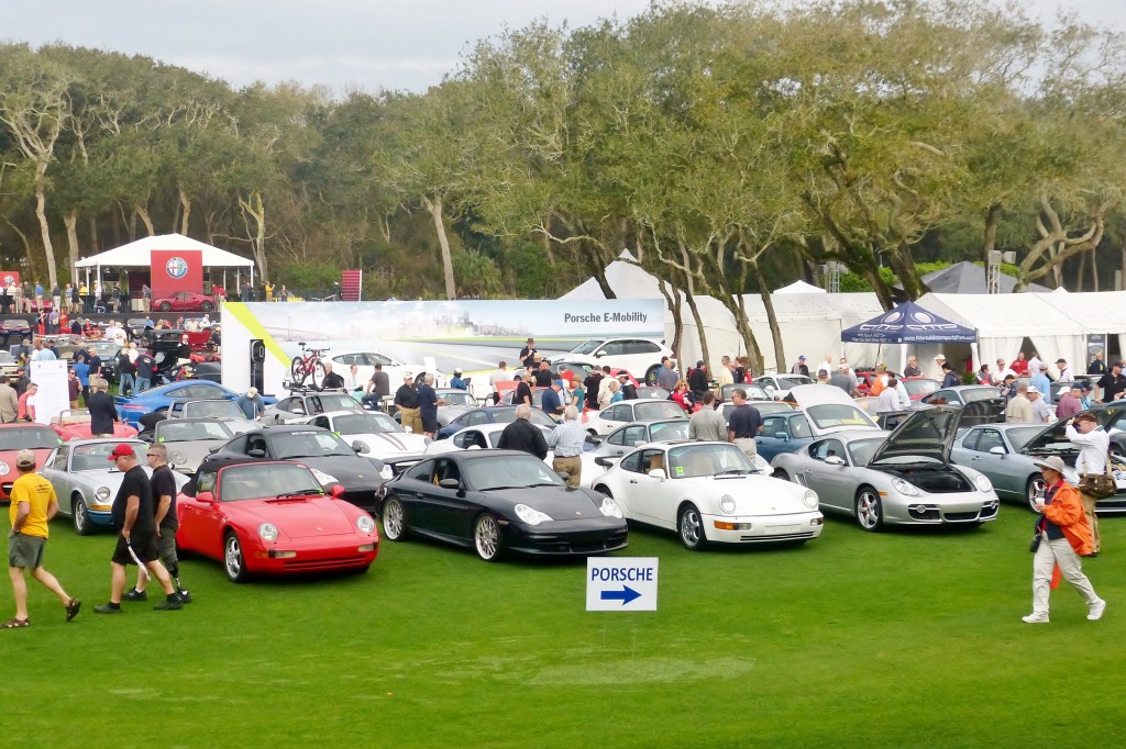 The day before the concours itself, the show hosts a cars and coffee cruise in on the actual show field.  It was well organized and hugely attended.  Maybe the best I've ever seen, with a varied and spectacular turn out.