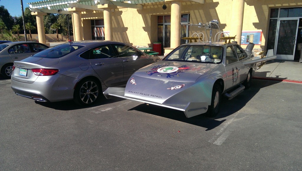 Its hard to compete with the appeal of the "Alien Peace Patrol" cruiser at the Alien Beef Jerky HQ in Baker California, but the 200 acquitted itself handsomely.