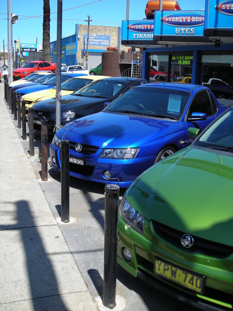 I also visited several new and used car dealerships, this one claiming to stock "Sydney's Best 'Utes" and I'd believe it.  Cool stuff.