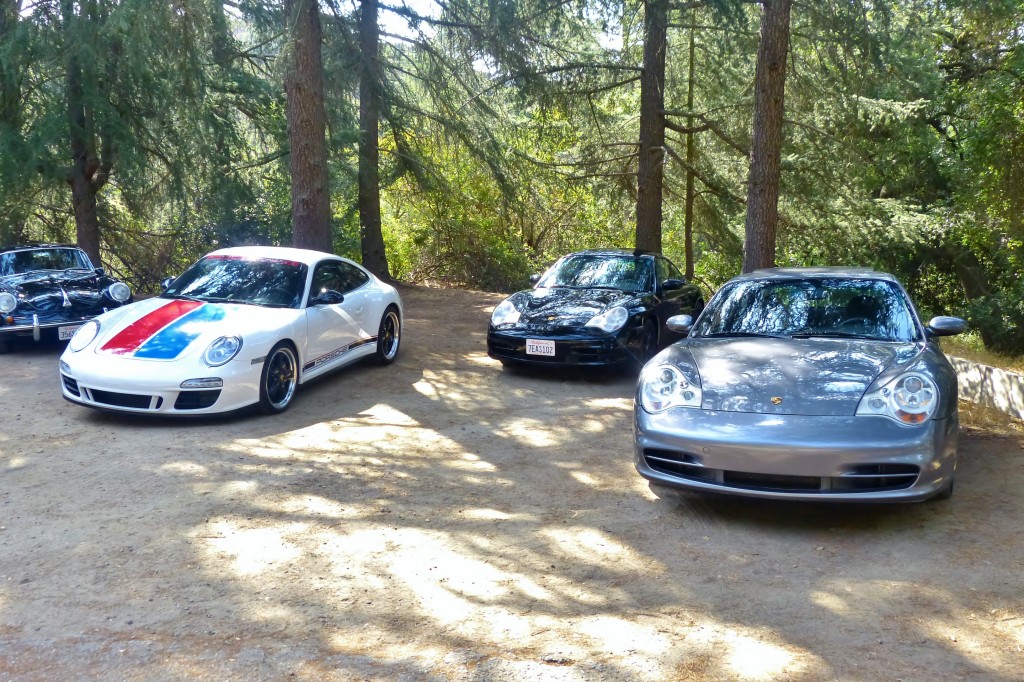 The balance of "my" turnout was mostly German, with shooter Gerbracht's 996 Carrera on the right, and two other luverly Porsches in this frame.  