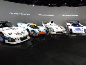 Mega collector Charles Nearburg has sponsored the motorsports gallery, and at the moment is populating it with some of his Le Mans Porsches.