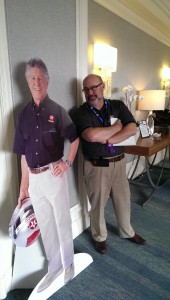 The showrooms are filled with tons of automobilia items for sale, so glad to see my hero and friend Marion Andretti here, even if he looked a little stiff in cardboard cutout form today.  Never knew he was so much taller than me.