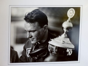 The pensive, chiseled, handsome face of Dan Gurney, The All American Racer.