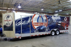 The fact that Shelby American's massive semi trailer fits comfortably inside the main warehouse building shows you how large, and tall, the structure really is.