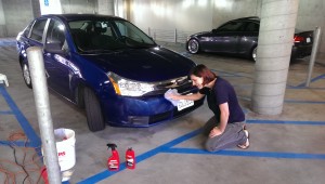 This isn't a Turkish car, but it is daughter Mo shining up her very American Ford Focus, prior to leaving for eastern Europe.