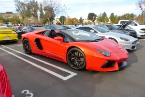 Lots of brightly colored fast and dangerous stuff on hand, particularly Lambos and McLarens to pleast the crowd.