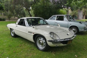 Fine array of Asian classics on hand like this dazzling Mazda Cosmo and the right hand drive Hino coupe just behind.