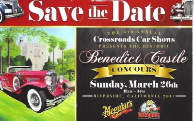 Calendar Alert: Benedict Castle Concours March 26, 2017