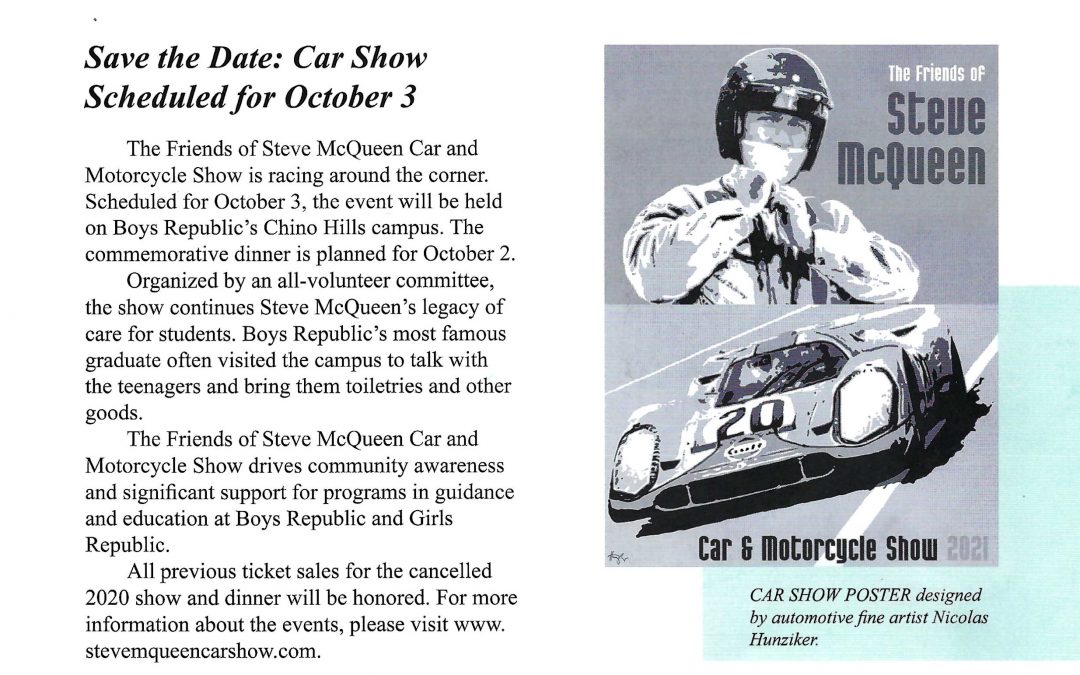 See you Sunday – the Steve McQueen Car Show is this Sunday, October 3